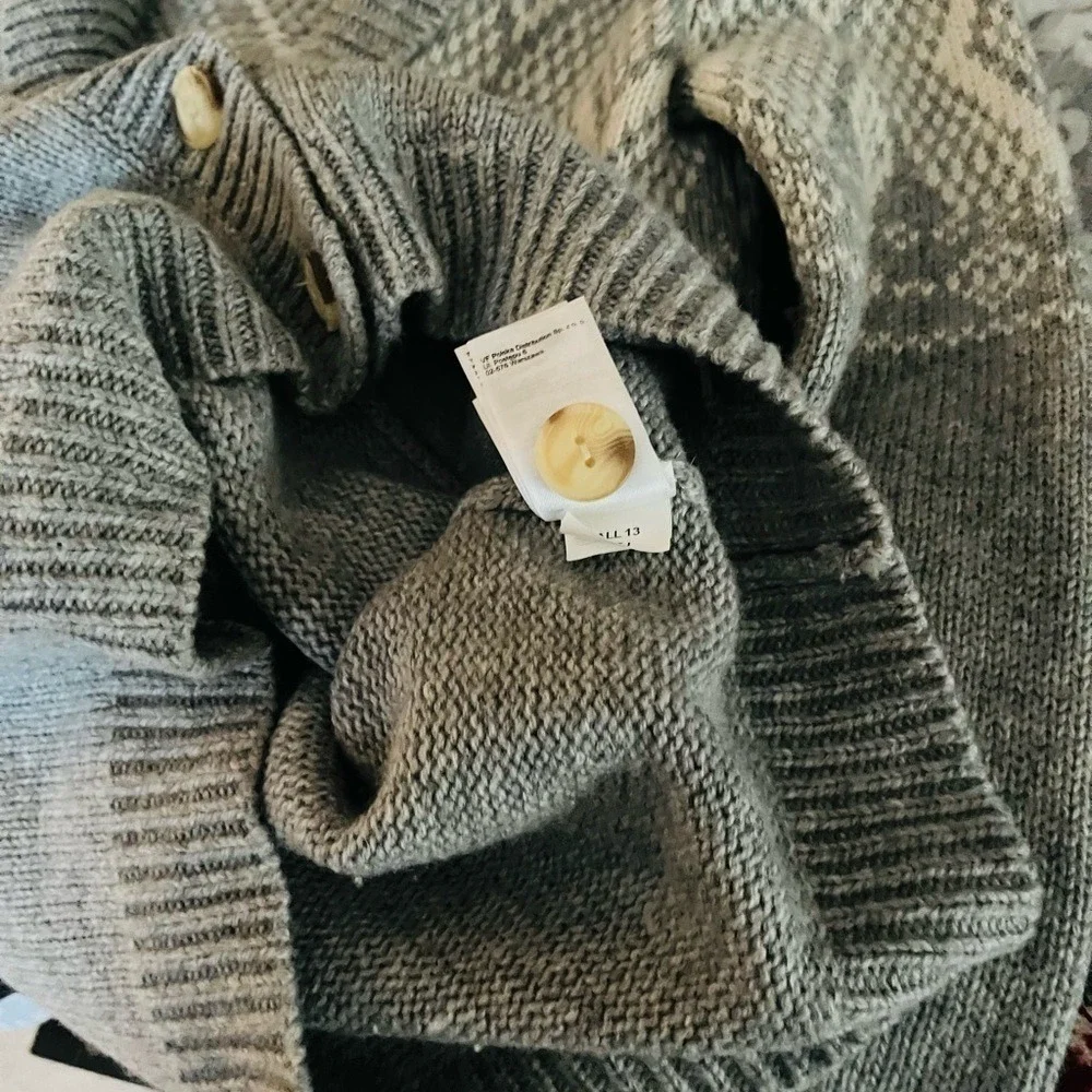Women's The‎ North Face Wool Blend Front Button Sweater Jacquardigan Cardigan